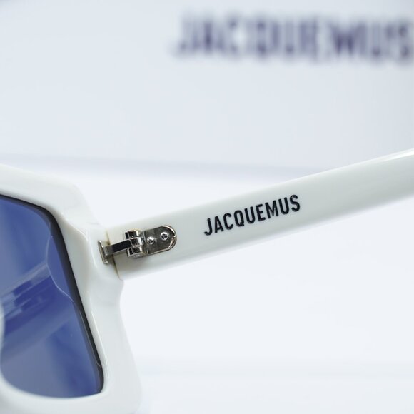 Jacquemus SPIAGGIA JAC/41 C3 Geometric Sunglasses - White/Blue - Picture 8 of 10